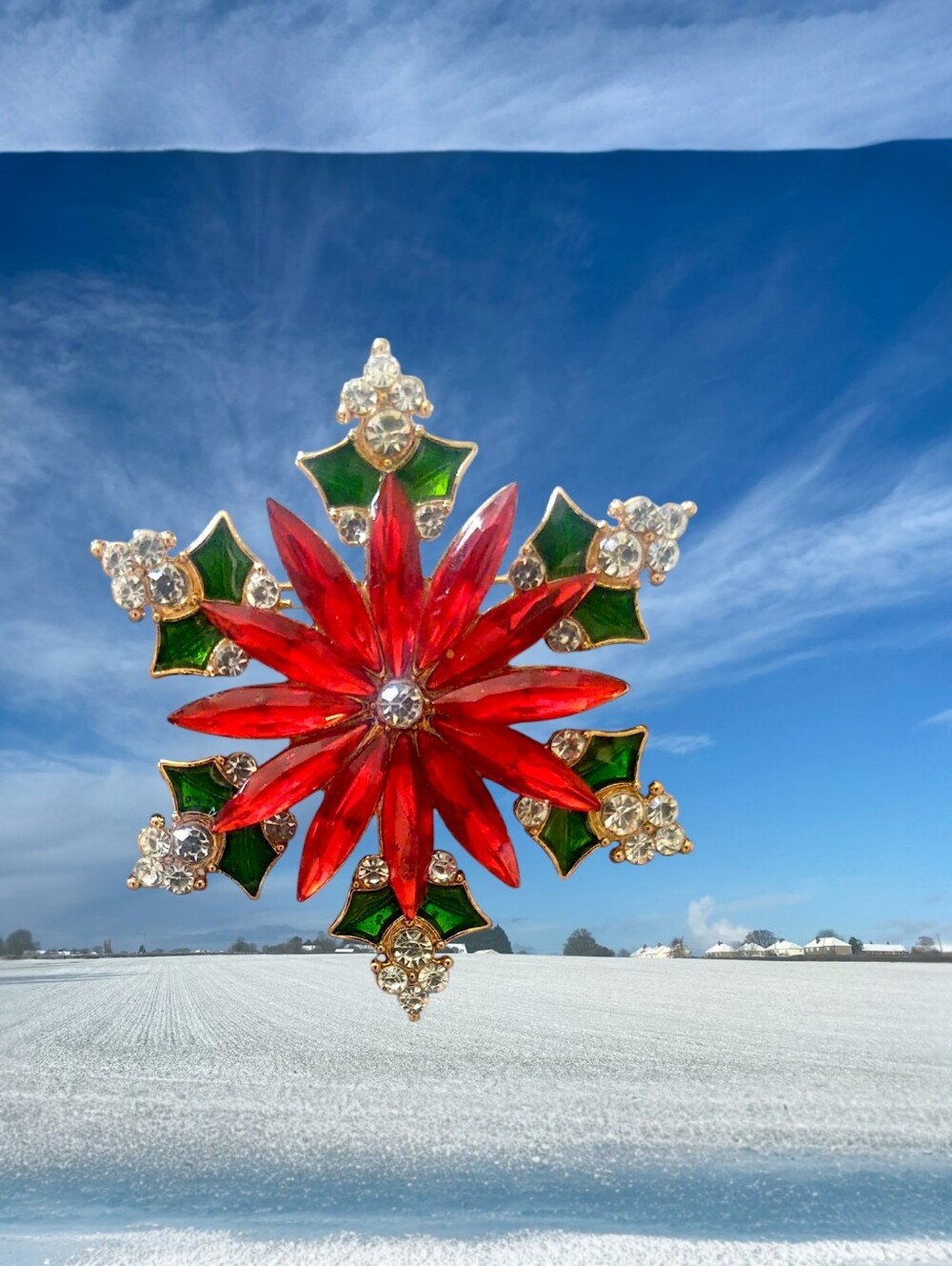 Festive Snowflake Brooch